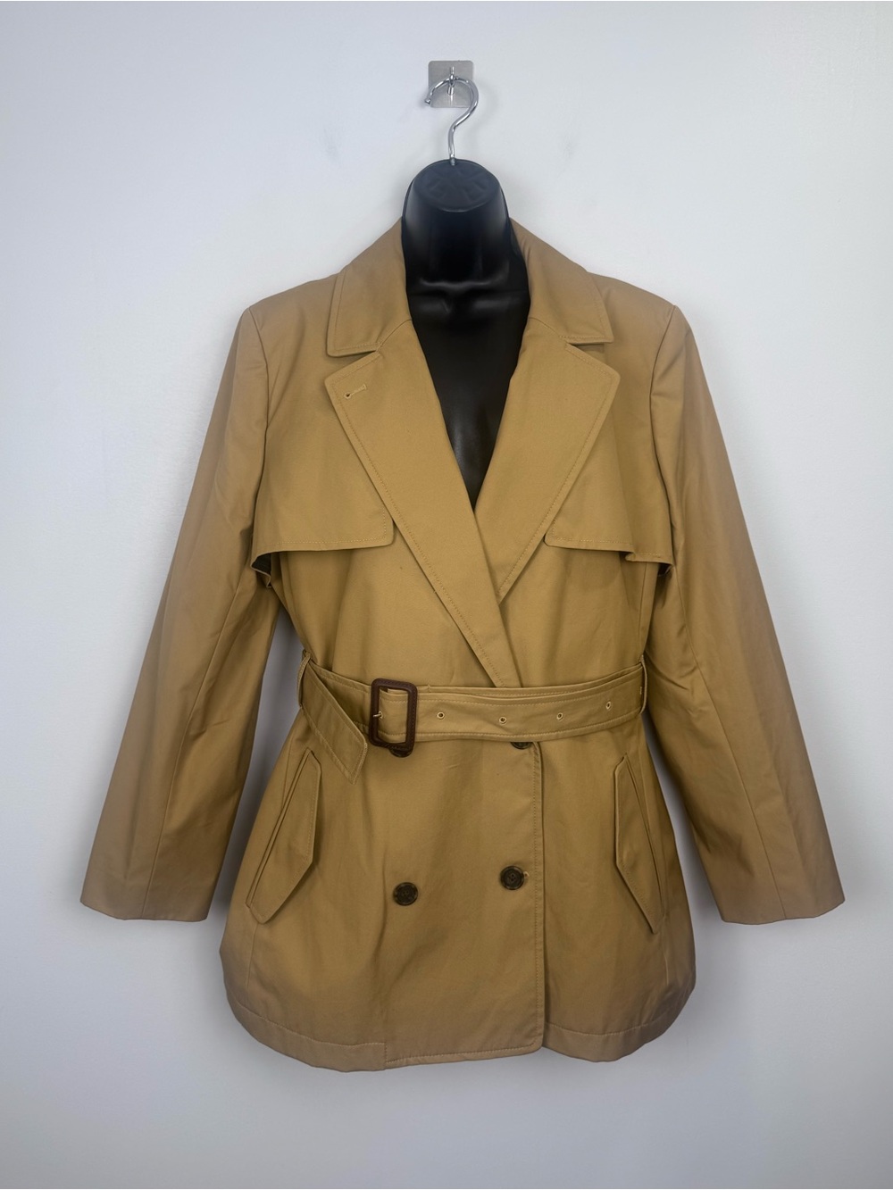 J.Crew Women Cropped Icon‎ Trench Coat Size 16